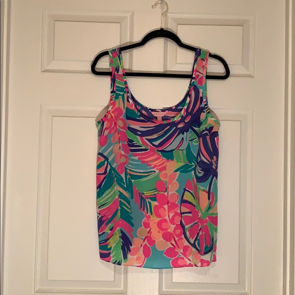 Lilly Pulitzer Cosmos Sleeveless Silk Top